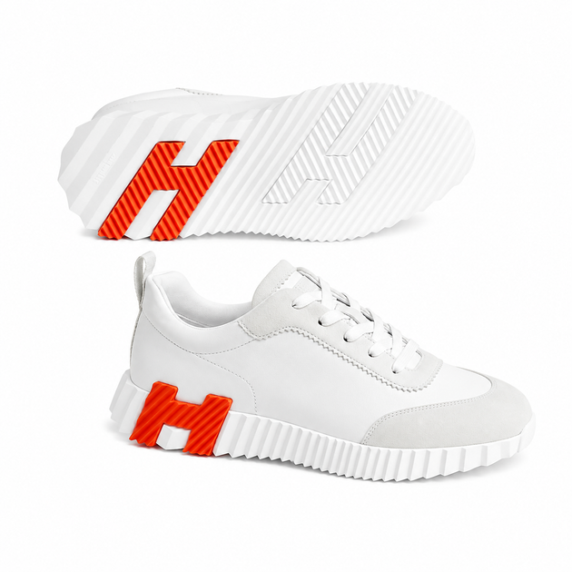 Sneakers Hermès blanc / orange